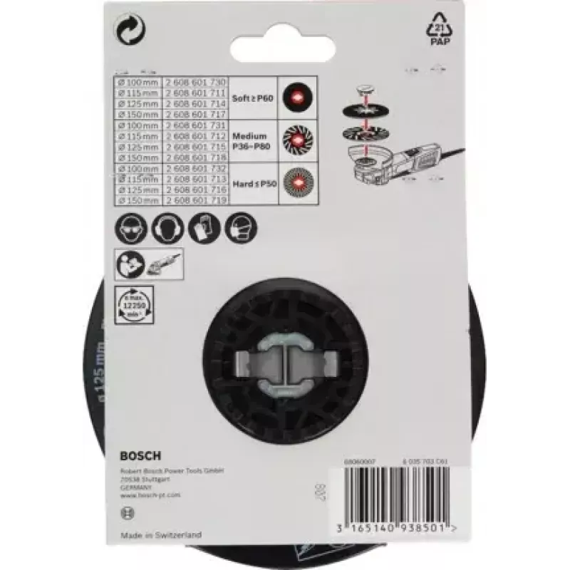 Bosch 2 608 601 711 leņķa slīpmašīnas piederums Balsta paliktnis