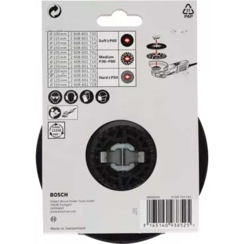 Bosch 2 608 601 716 leņķa slīpmašīnas piederums - atbalsta paliktnis