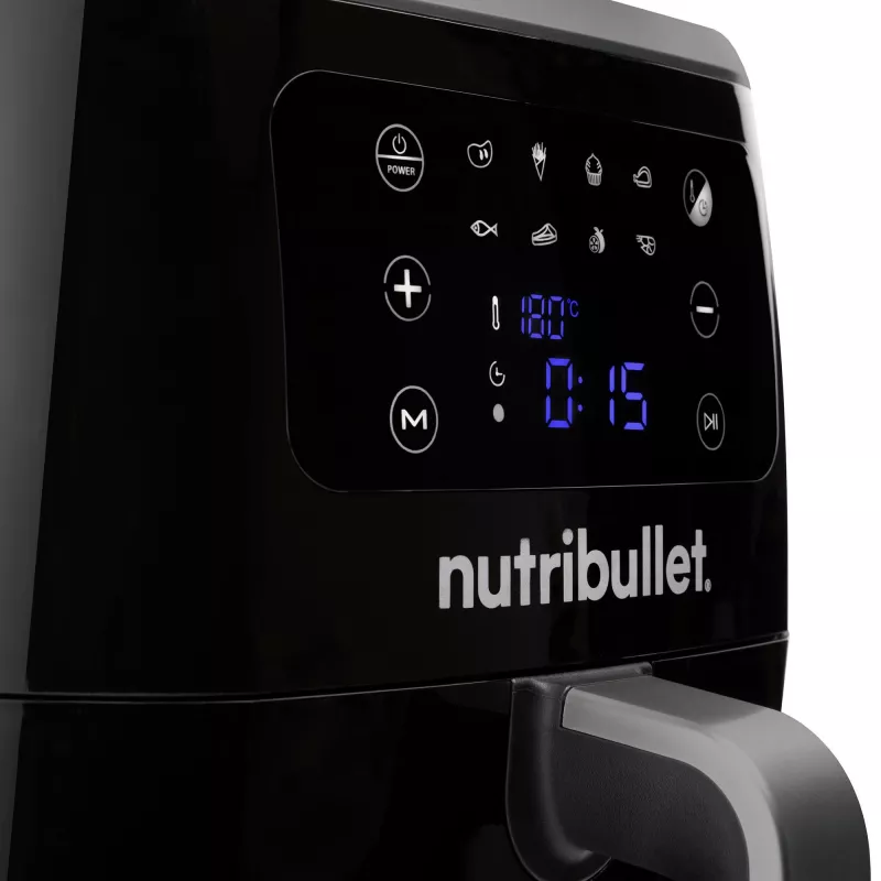 Karstā gaisa fritieris NUTRIBULLET XXL Digital gaisa fritieris 7 L 1800 W Melns, 8 programmas, skārienvadība