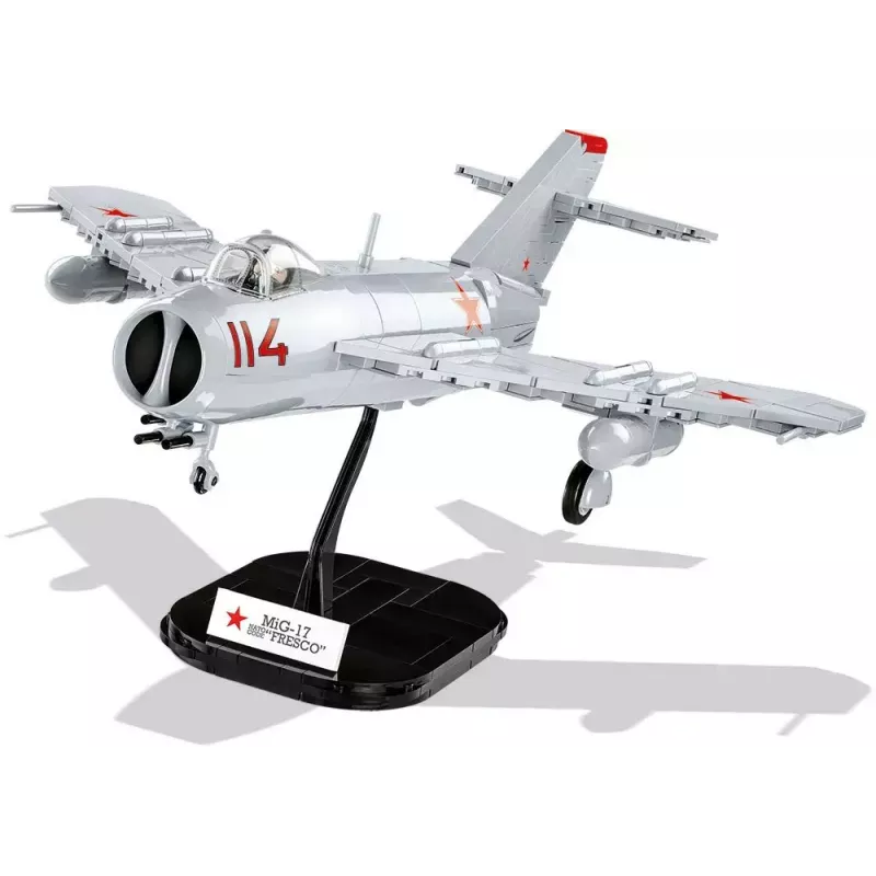 Celtniecības rotaļlieta Cobi MiG-17 NATO kods Fresco modelis 5823 – ķieģeļu komplekts no Cobi