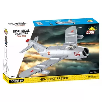 Celtniecības rotaļlieta Cobi MiG-17 NATO kods Fresco modelis 5823 – ķieģeļu komplekts no Cobi