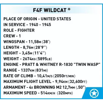 COBI F4F Wildcat Northrop Grumman būvklucīši 375 gab.