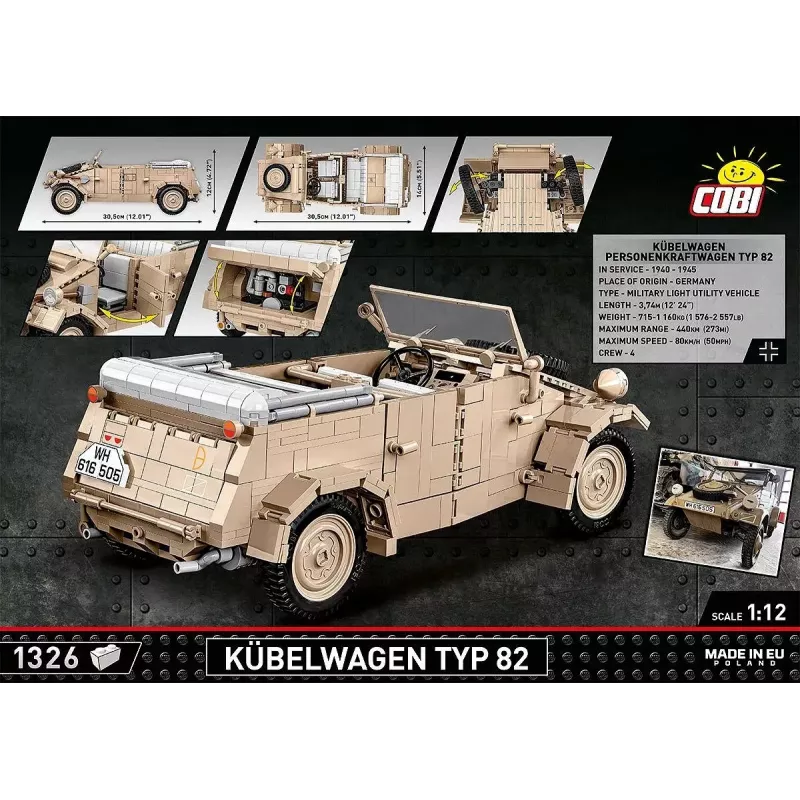 Building set COBI Kübelwagen Typ 82 1326 pieces World War II