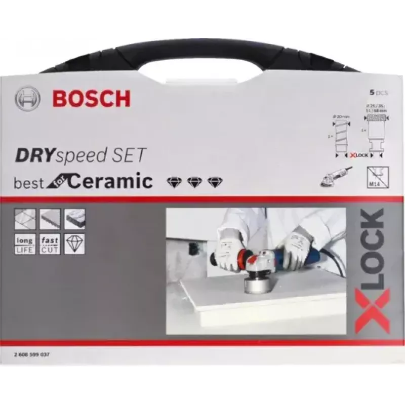 Bosch 2608599037 Kit frese a secco diamantate 5 parti 1 gab. Grieznis