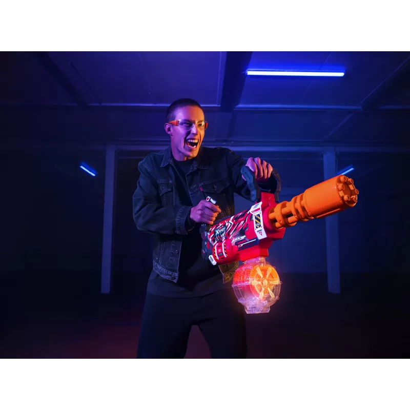 Gel blaster Zuru XSHOT Hyper Gel Gattlin Blaster — ātršaujošs rotaļu blasters ar rotējošu stobru