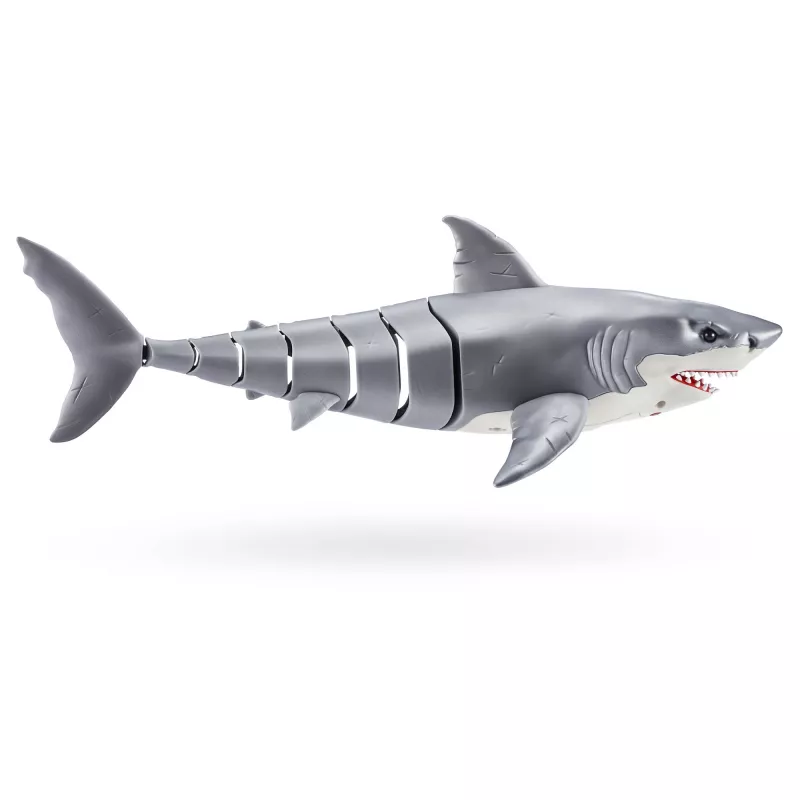 Rotaļlietu haizivs robots Zuru Robo Alive Great White Shark 71126 — spēlēšanai ūdenī interaktīva ar baterijām darbināma figūra