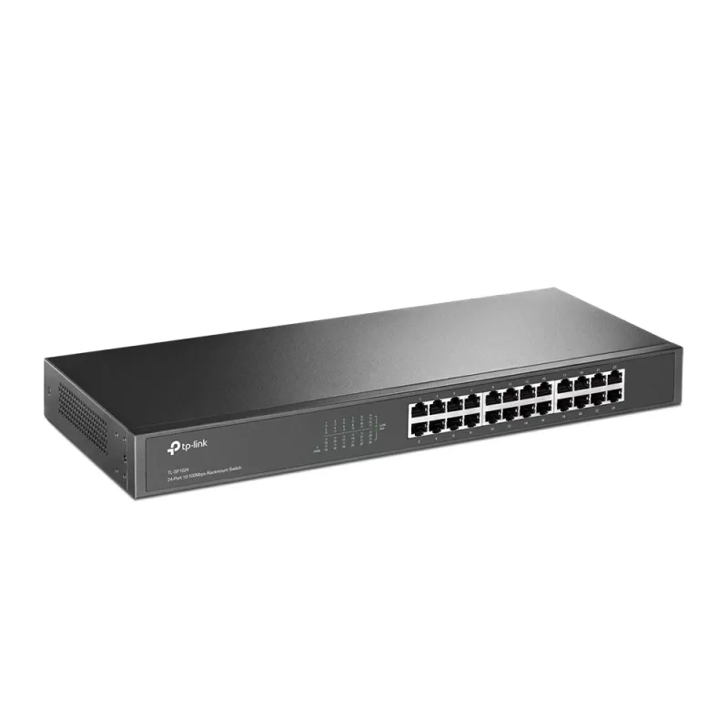 TP-Link 24-Port 10/100Mbps Rackmount tīkls Switch, Unmanaged, Fast Ethernet (10/100), Full duplex, Rack mounting, 1U