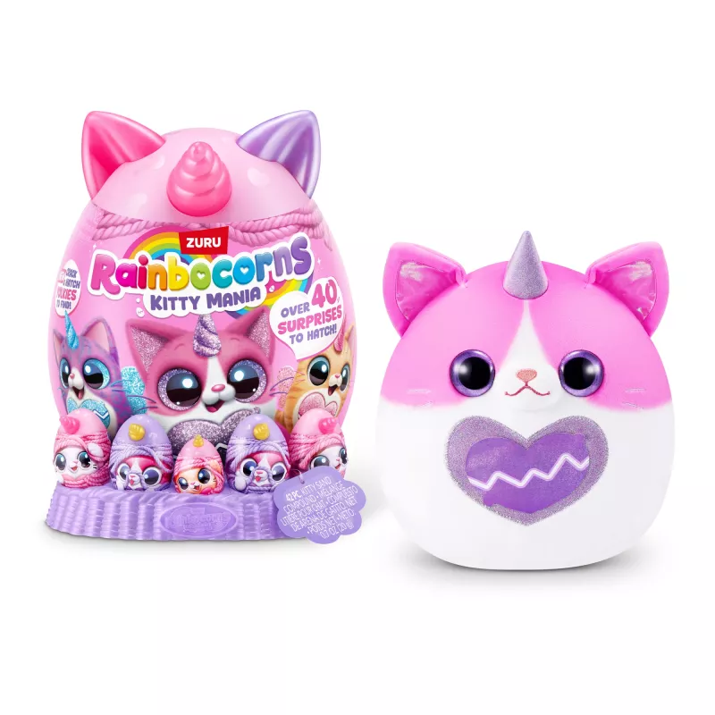 Plush Animal Toy Zuru Rainbocorns Kitty Mania, daudzkrāsains, no 3 gadu vecuma