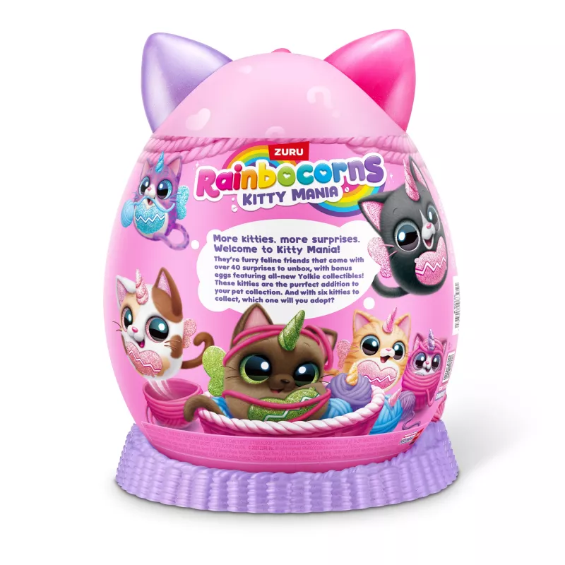 Plush Animal Toy Zuru Rainbocorns Kitty Mania, daudzkrāsains, no 3 gadu vecuma
