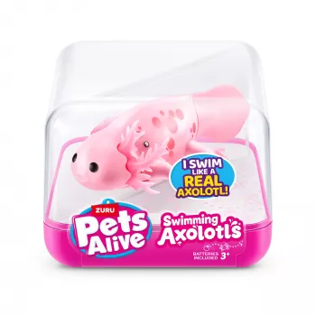Mīkstā rotaļlieta Zuru Pets Alive Swimming Axolotls plīša rotaļlieta, kaķa izmēra, modelis 9556UQ1