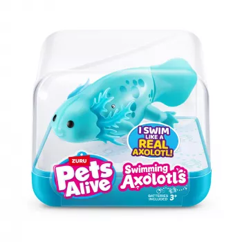 Mīkstā rotaļlieta Zuru Pets Alive Swimming Axolotls plīša rotaļlieta, kaķa izmēra, modelis 9556UQ1