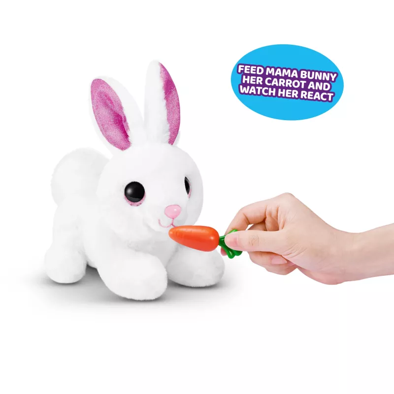 Plīša rotaļlieta Zuru Mama Bunny & Baby Surprise, interaktīvs plīša pāris, dažādi