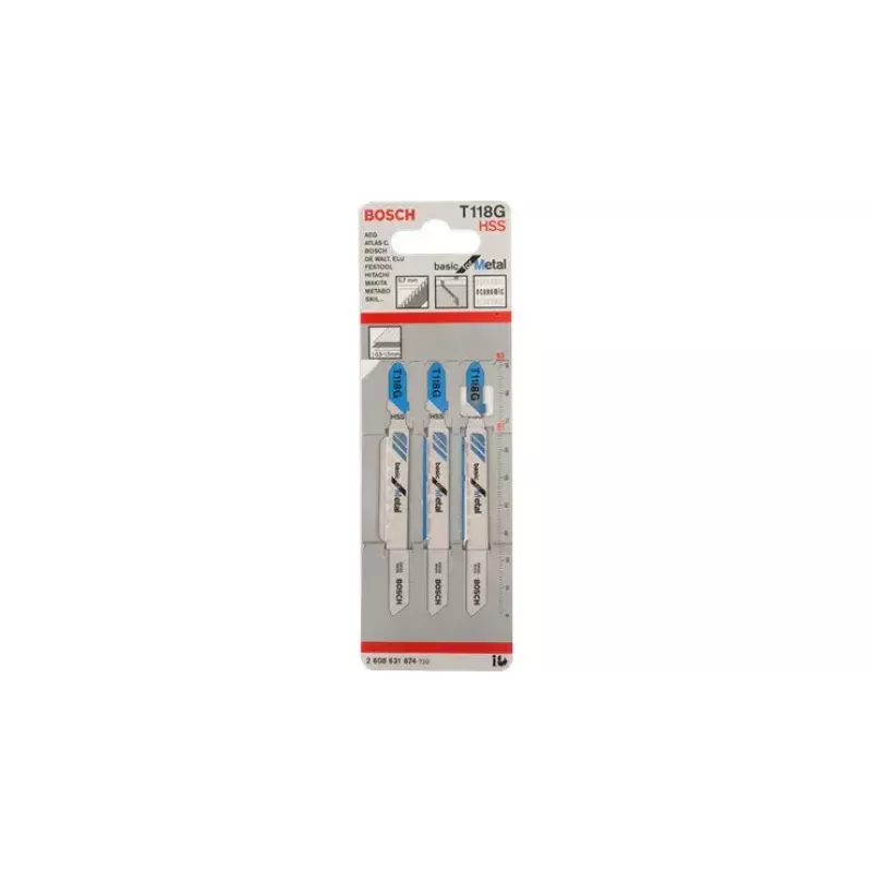 Finierzāģa asmeņi Bosch T 118 G Basic metālam 2608631674