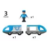 Rotaļu transportlīdzekļa sliežu piederums BRIO 33506 — 3 gab., daudzkrāsains, AAA baterija