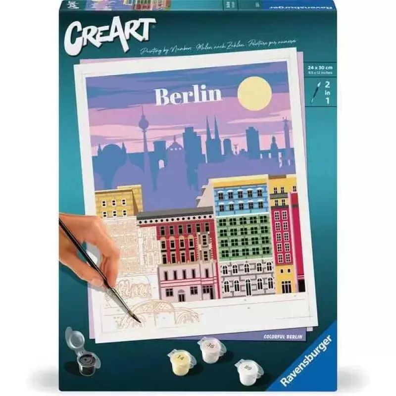 Puzle Ravensburger CreArt Krāsainā Berlīne, gleznošanas motīvs, 25521