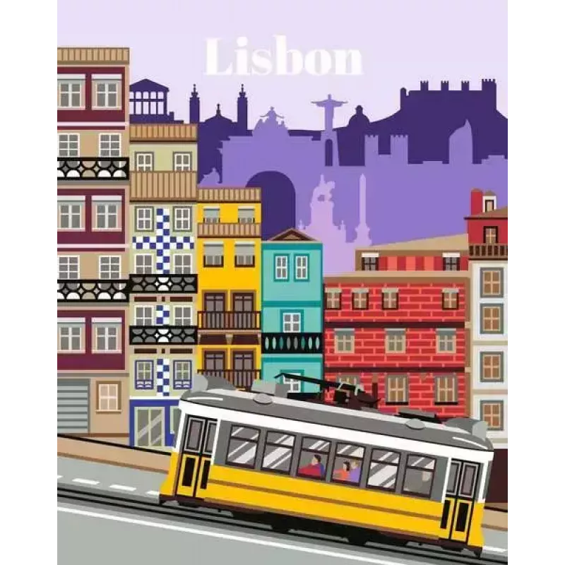 Puzzle kit Ravensburger CreArt Colorful Lisbon — gleznošanas puzle, modelis 25522