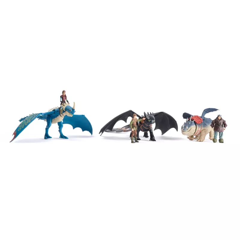 Darbības figūriņu komplekts Spinmaster – DreamWorks Dragons: Gronckle & Fishlegs, Daudzkrāsains, 4+ gadi