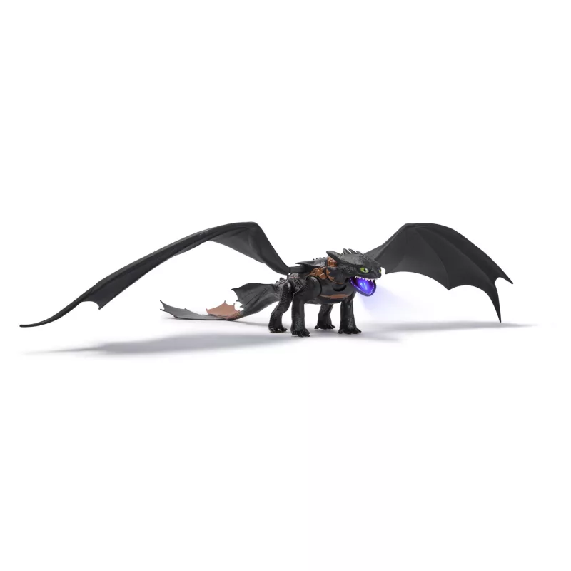 Darbības figūra Spinmaster Ultimate Plasma Blast Toothless 25 collu spārni ar gaismu un skaņu, vecumam no 4 gadiem