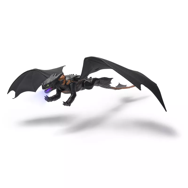 Darbības figūra Spinmaster Ultimate Plasma Blast Toothless 25 collu spārni ar gaismu un skaņu, vecumam no 4 gadiem