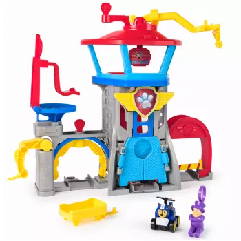PAW Patrol : Air Rescue, Pup Squad Adventure Bay Airport Playset, ar Chase rotaļu auto un transportlīdzekļa palaidēju, rotaļlietas zēniem un meitenēm no 3 gadiem