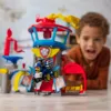 PAW Patrol : Air Rescue, Pup Squad Adventure Bay Airport Playset, ar Chase rotaļu auto un transportlīdzekļa palaidēju, rotaļlietas zēniem un meitenēm no 3 gadiem