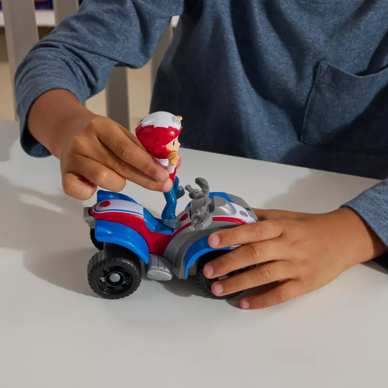 PAW Patrol, Raidera kvadricikla rotaļlieta ar kolekcionējamu figūriņu, ilgtspējīgi veidotas rotaļlietas zēniem un meitenēm vecumā no 3 gadiem