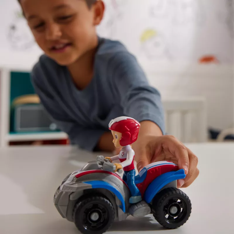 PAW Patrol, Raidera kvadricikla rotaļlieta ar kolekcionējamu figūriņu, ilgtspējīgi veidotas rotaļlietas zēniem un meitenēm vecumā no 3 gadiem