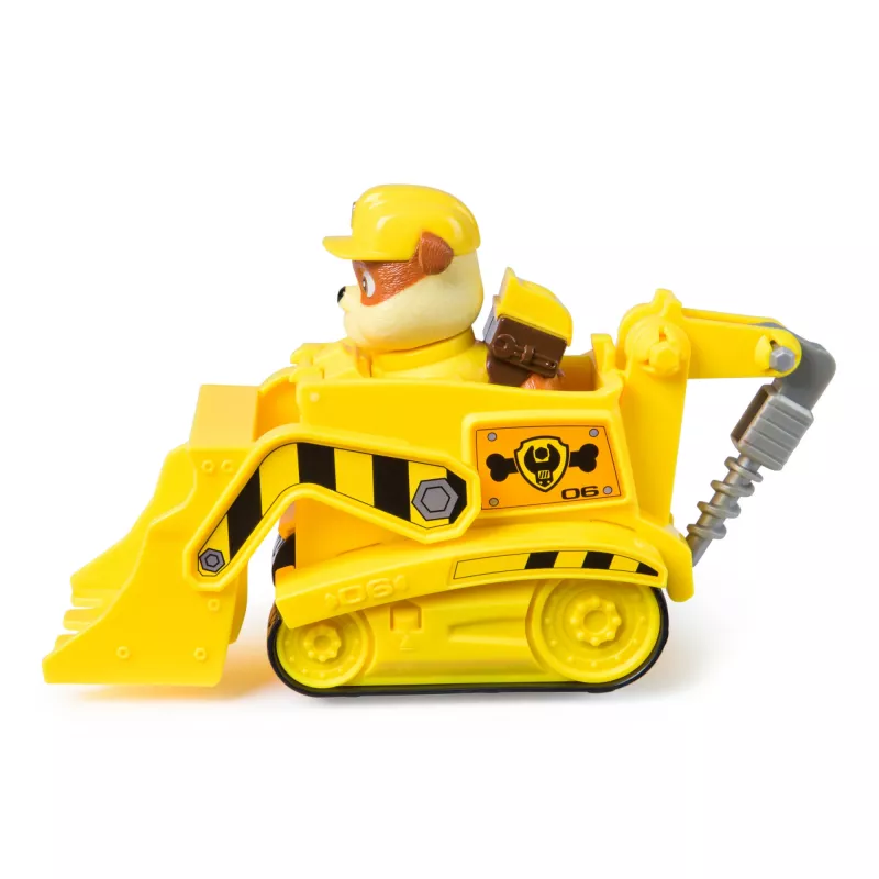 PAW Patrol , Rubble’s Buldozera Rotaļu Kravas Automašīna ar Kolekcionējamu Darbības Figūriņu, Ilgtspējīgi Veidotas Rotaļlietas Bērniem no 3 Gadu Vecuma