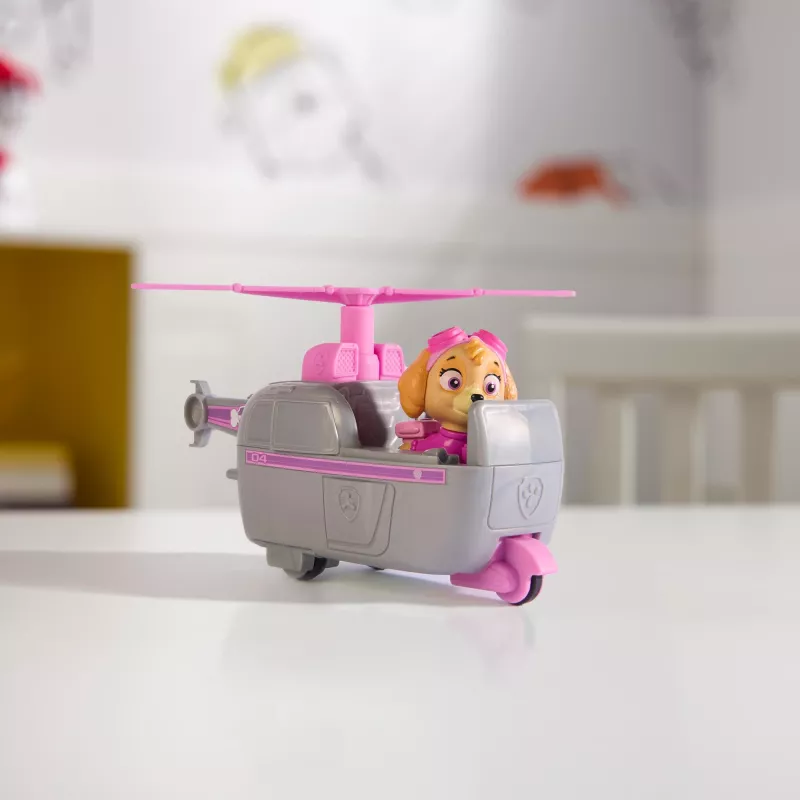 PAW Patrol , Skye’s helikopters, rotaļu transportlīdzeklis ar kolekcionējamu figūriņu, ilgtspējīgi domātas bērnu rotaļlietas zēniem un meitenēm no 3 gadu vecuma