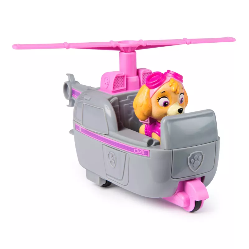 PAW Patrol , Skye’s helikopters, rotaļu transportlīdzeklis ar kolekcionējamu figūriņu, ilgtspējīgi domātas bērnu rotaļlietas zēniem un meitenēm no 3 gadu vecuma