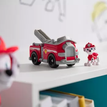 PAW Patrol, Maršala ugunsdzēsēju mašīna, rotaļu transportlīdzeklis ar kolekcionējamu figūriņu, videi draudzīgas rotaļlietas zēniem un meitenēm no 3 gadu vecuma