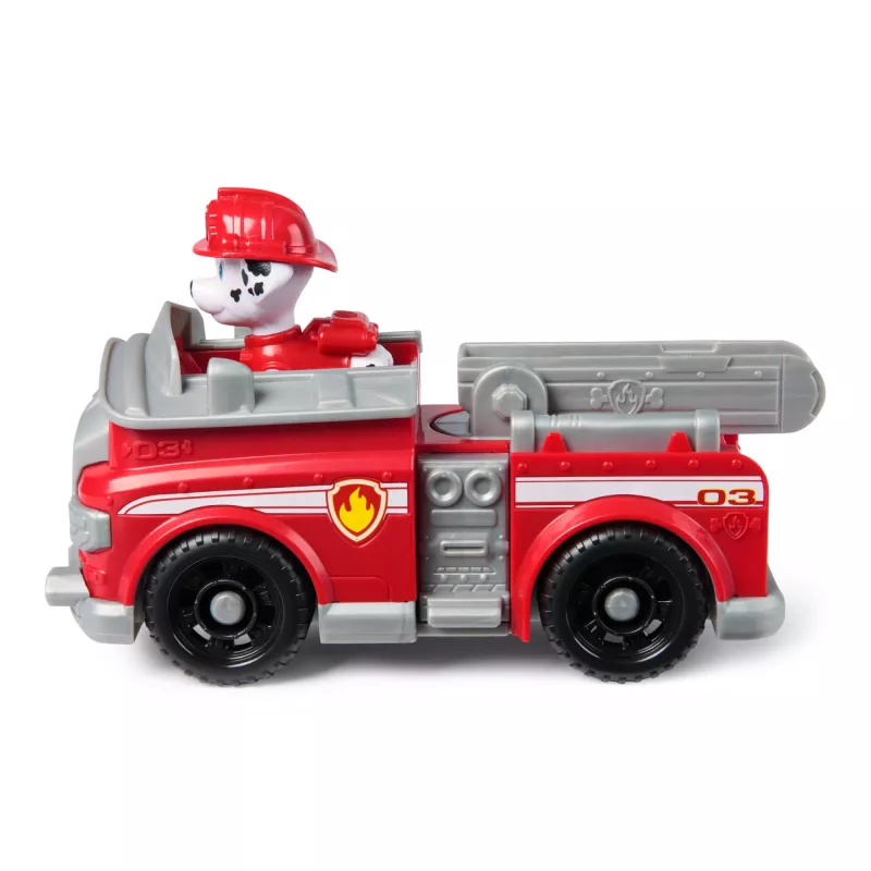 PAW Patrol, Maršala ugunsdzēsēju mašīna, rotaļu transportlīdzeklis ar kolekcionējamu figūriņu, videi draudzīgas rotaļlietas zēniem un meitenēm no 3 gadu vecuma