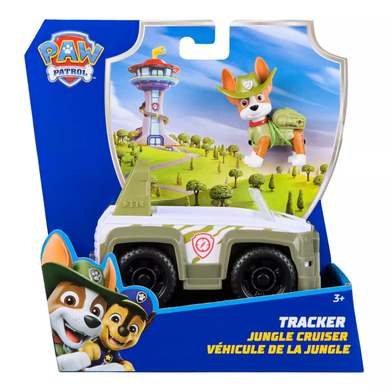 PAW Patrol Tracker džungļu glābšanas transportlīdzeklis, zaļš, plastmasa