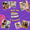 Bērnu kinētisko smilšu komplekts Spinmaster Mold n’ Flow, 1,5 mārciņas, sarkans un zilganzaļš ar 3 rīkiem (no 3 gadu vecuma)