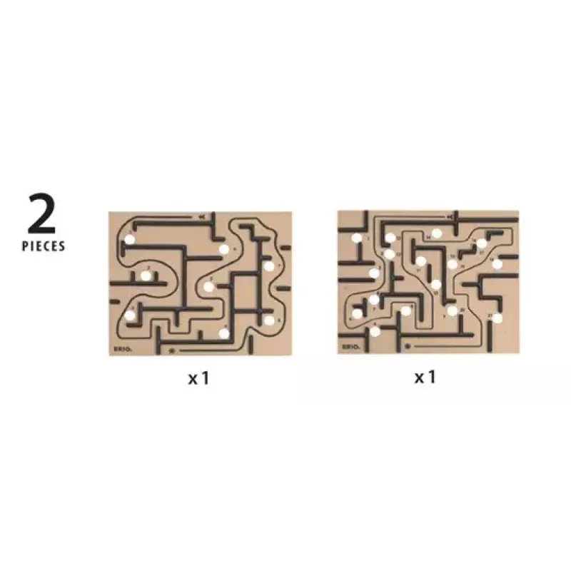 Koka labirinta galda spēle Ravensburger BRIO Labyrinth Boards, melna, 273×228×9 mm, vecumam 6+