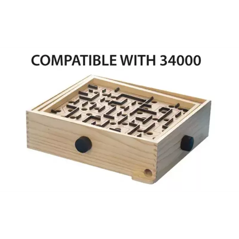 Koka labirinta galda spēle Ravensburger BRIO Labyrinth Boards, melna, 273×228×9 mm, vecumam 6+