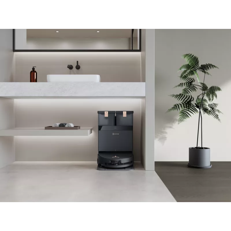 Robotu putekļsūcējs Ecovacs Deebot X8 Pro Omni, melns, putekļu maiss 0.22 L, darbības laiks 145 min, litija jonu 6400 mAh
