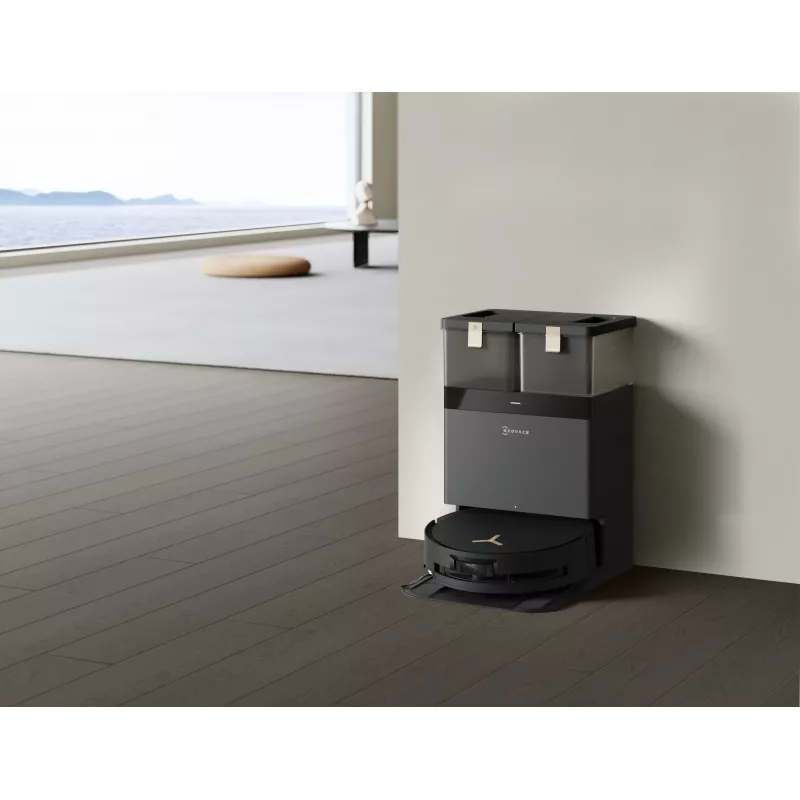 Robotu putekļsūcējs Ecovacs Deebot X8 Pro Omni, melns, putekļu maiss 0.22 L, darbības laiks 145 min, litija jonu 6400 mAh