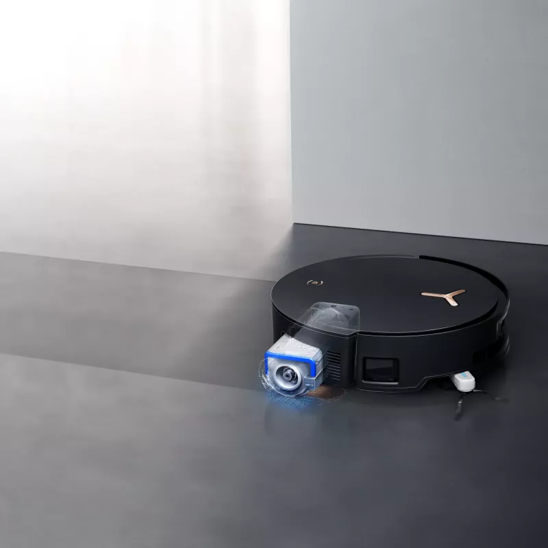 Robotu putekļsūcējs Ecovacs Deebot X8 Pro Omni, melns, putekļu maiss 0.22 L, darbības laiks 145 min, litija jonu 6400 mAh