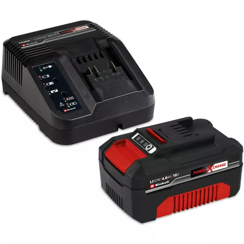 Bezvadu zāliena pļāvēja un zāles trimmera komplekts EINHELL GE-CM 18/30 + GE-CT 18, sarkans/melns, Li-ion 4,0 Ah