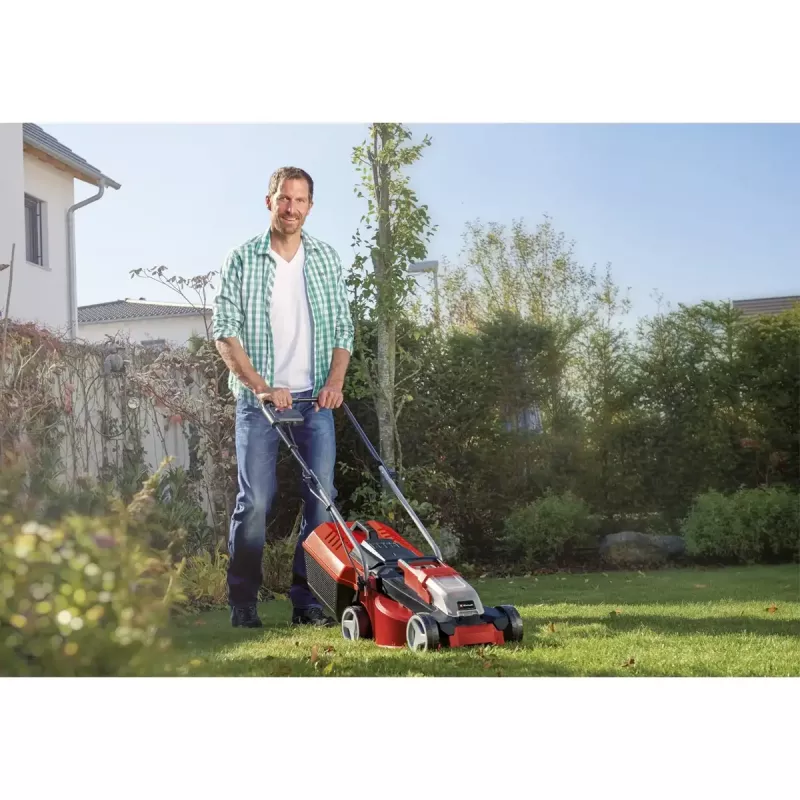 Bezvadu zāliena pļāvēja un zāles trimmera komplekts EINHELL GE-CM 18/30 + GE-CT 18, sarkans/melns, Li-ion 4,0 Ah