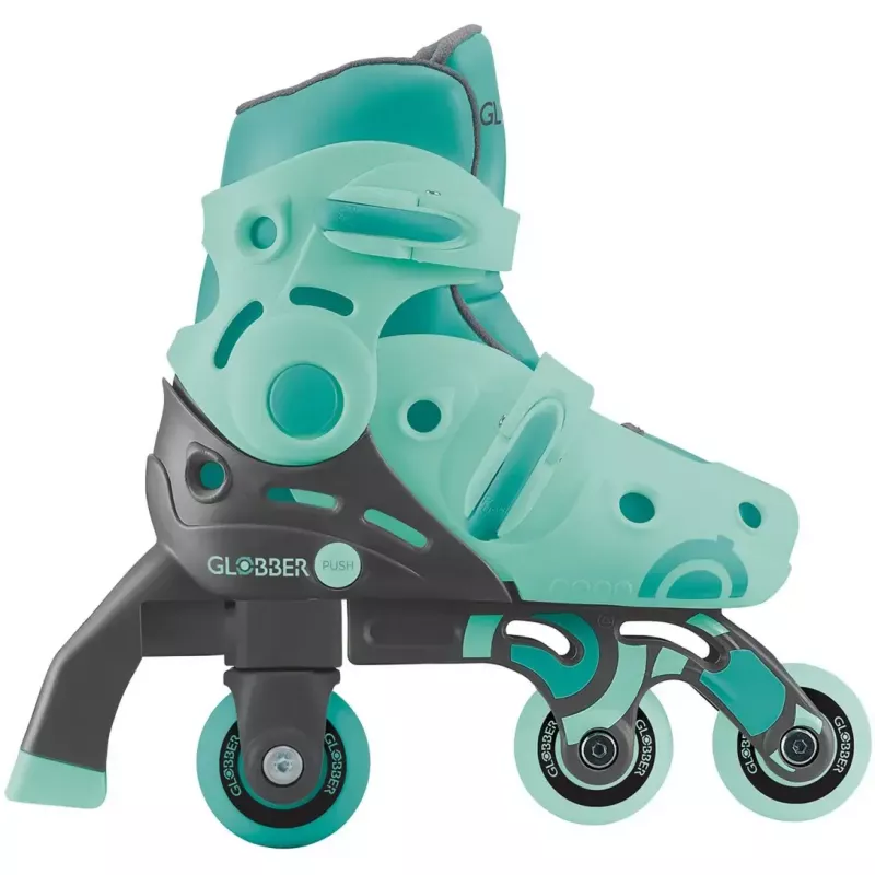 Skates GLOBBER Learning Skates 2 in 1 size 26–29 mint — regulējamas bērnu mācību slidas