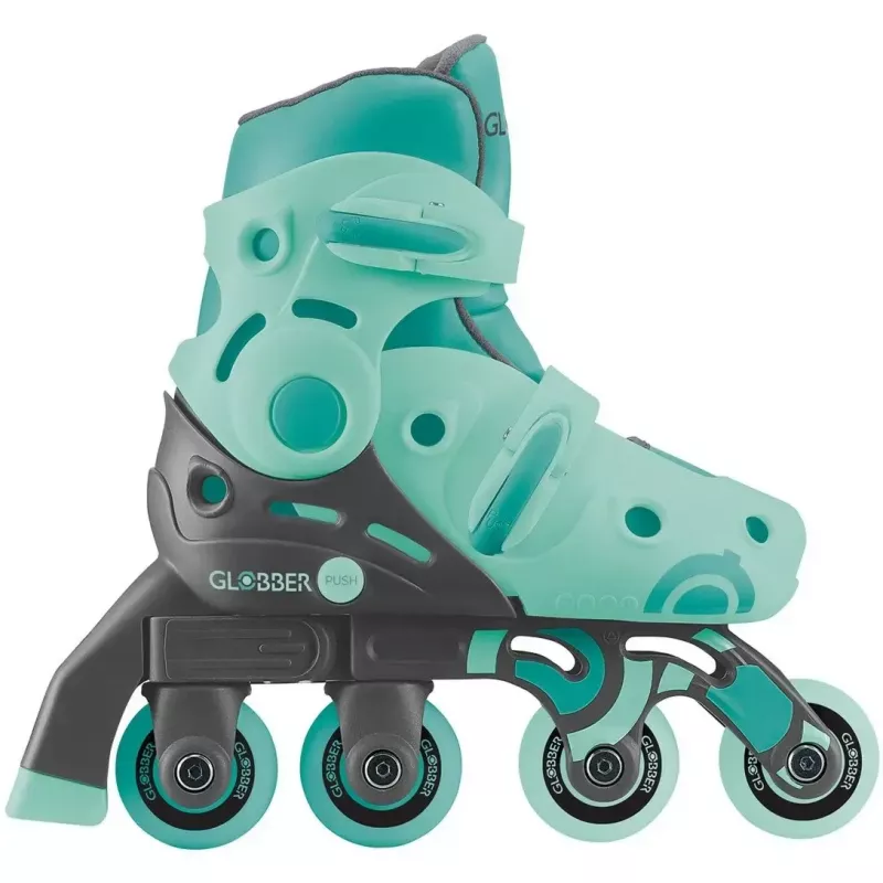 Skates GLOBBER Learning Skates 2 in 1 size 26–29 mint — regulējamas bērnu mācību slidas