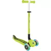 Kick skrejritenis GLOBBER Go-Up Active Lights — regulējams augstums, LED gaismas, laima krāsa