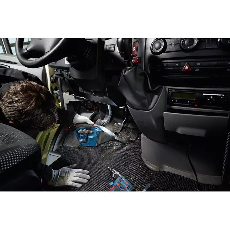 Bosch GAS 12V rokas putekļsūcējs, melns, zils, bez putekļu maisiņa