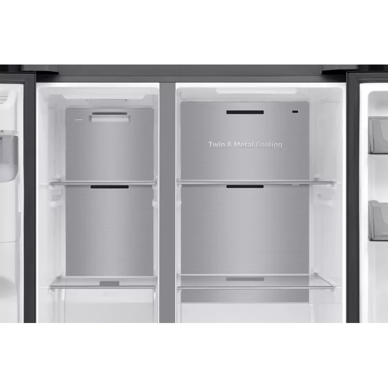 Samsung Series 7 RS70F66KCF ledusskapis ar sānu durvīm Brīvi stāvošs 634 L Melns