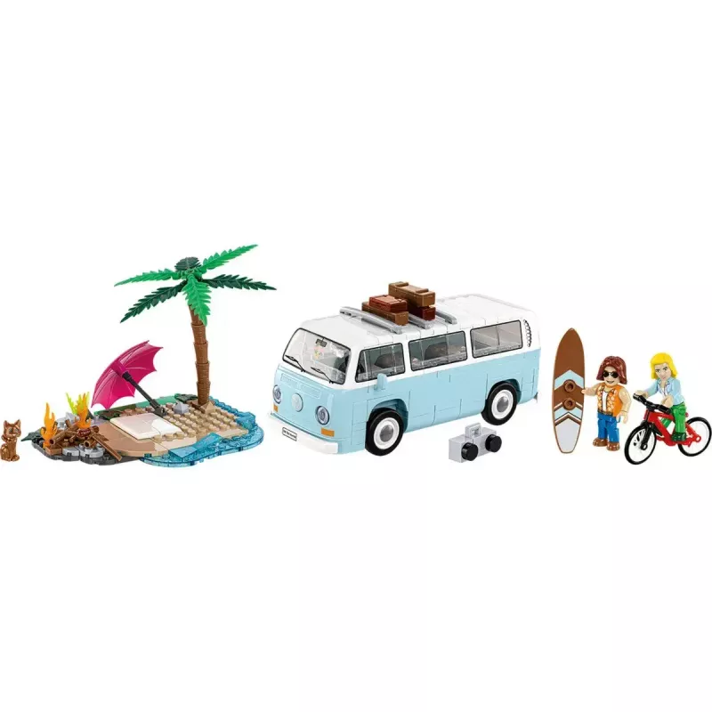 Cobi Volkswagen T2a konstruktora rotaļlieta, mērogs 1:35 modeļa komplekts — kolekcionējams ķieģeļu komplekts