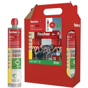Injekcijas java FISCHER FIS V Zero 300 T, 6 × 300 ml kārtridži (zaļi)