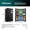 Ledusskapis Hisense Cross door RQ760N4IFE – Brīvi stāvošs, vairāku durvju, 577 L kopējā ietilpība, Melns