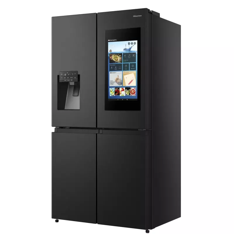 Ledusskapis Hisense Cross door RQ760N4IFE – Brīvi stāvošs, vairāku durvju, 577 L kopējā ietilpība, Melns